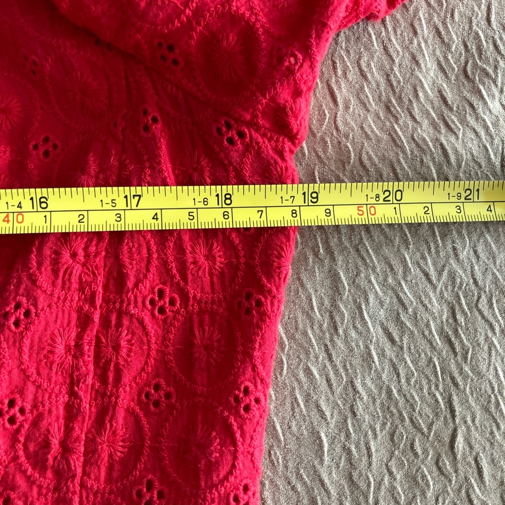 a la carte Eyelet Cotton Women's Jacket/Topper Romantic Layering Size S Red - Picture 7 of 11